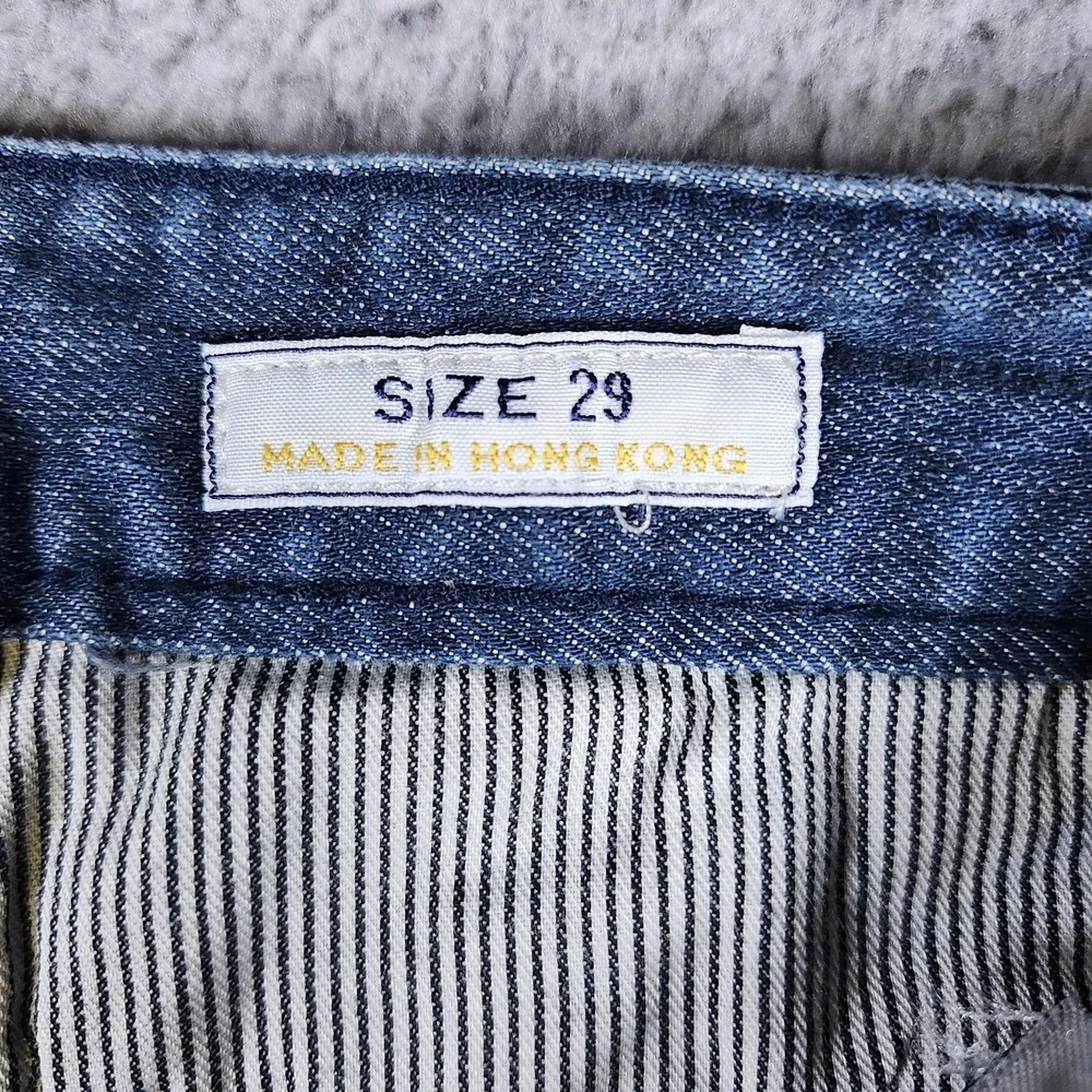 Madewell‎ Women's 29 Sailor Wide Leg Crop Jeans Button Up Pull On